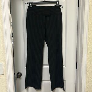 Black Dress Pants with Green pin-striping